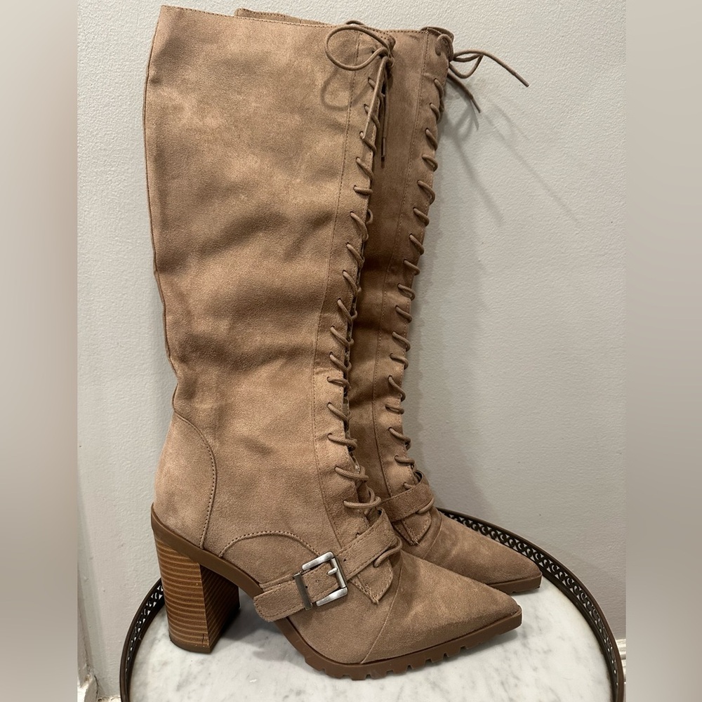Charles by Charles David lace up suede boots - Picture 2 of 9